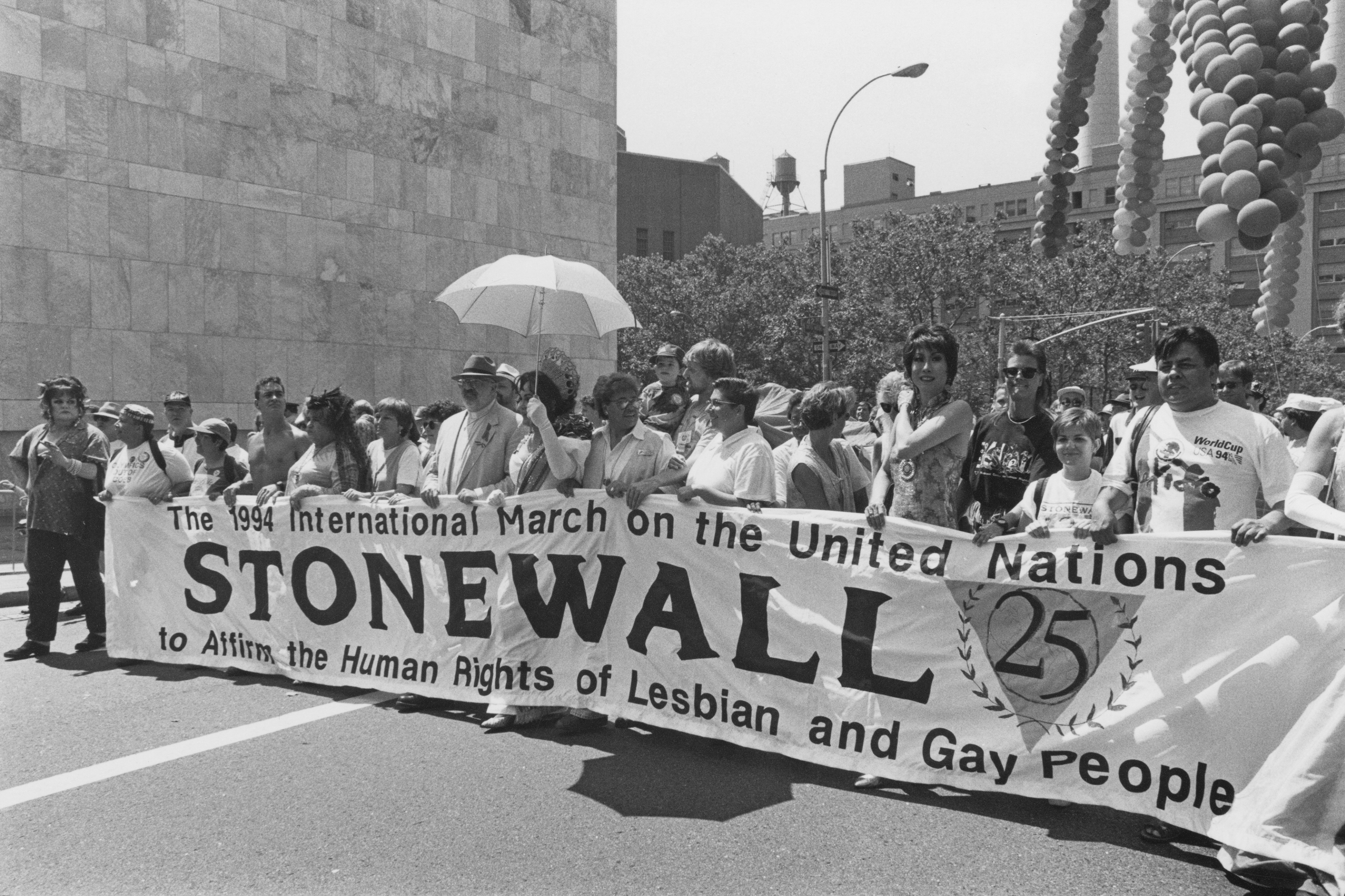 Photo of march commemorating Stonewall