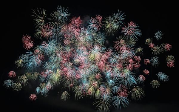 Fireworks at sky