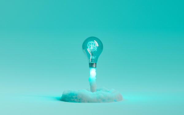 Main aqua blue light bulb 2022 taking off and releasing smoke