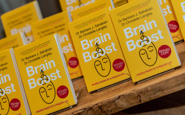 Copies of new Cambridge University Press book 'Brain Boost'.
