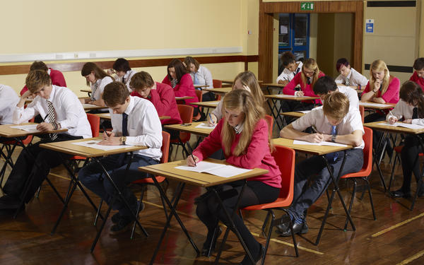 Students sitting exams