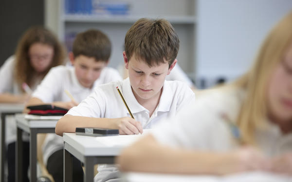 Children sit exams