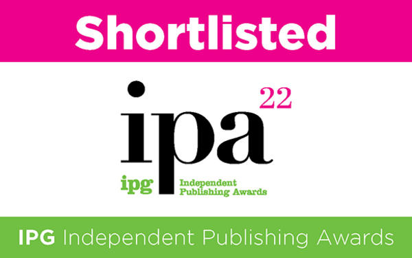 Badge showing we have been shortlisted for the Independent Publishing Awards 2022