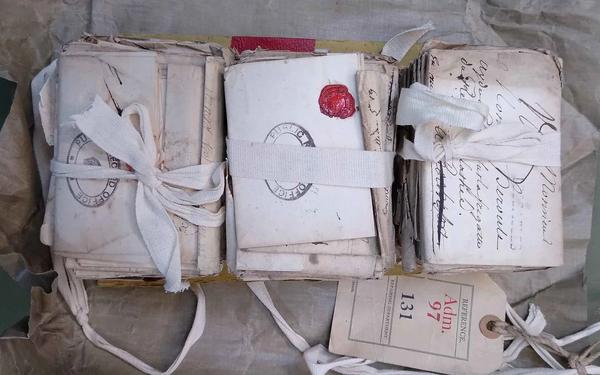 The letters to French sailors before they were opened and read by Renaud Morieux at The National Archives