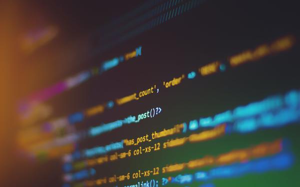 code on a computer screen