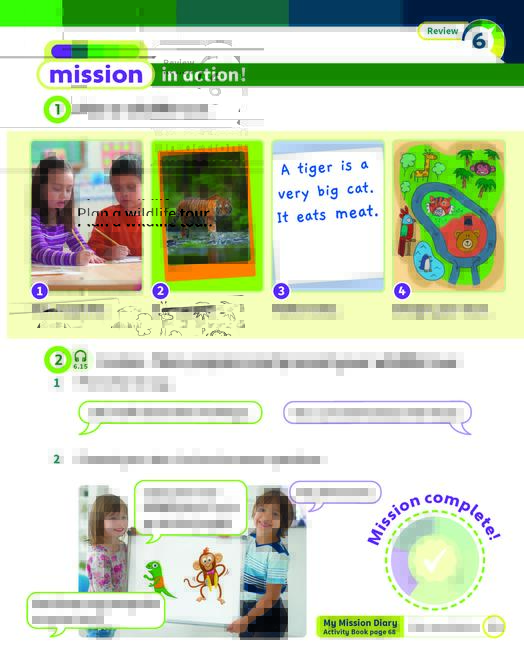 Mission worksheet with project tasks and goals.