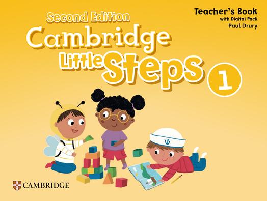 Teacher's book for Cambridge Little Steps 1, designed to support educators in early childhood language learning.