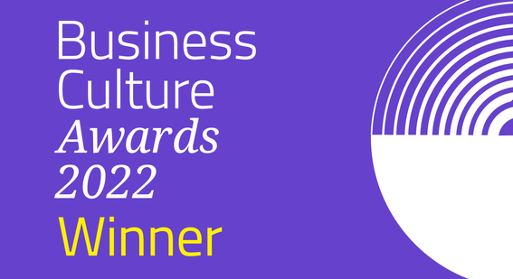 The logo for the 2022 Business Culture Awards 
