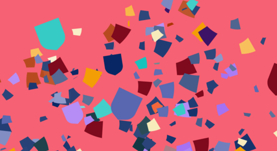 Confetti with shields