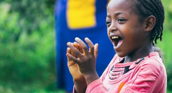 Girl clapping