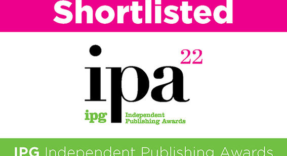 Badge showing we have been shortlisted for the Independent Publishing Awards 2022