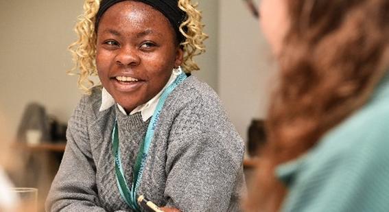 Student at schools event