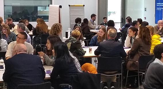 Teachers and students meet members of our global leadership team