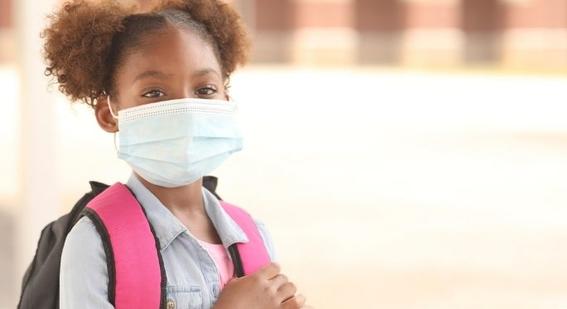 Student wearing face mask